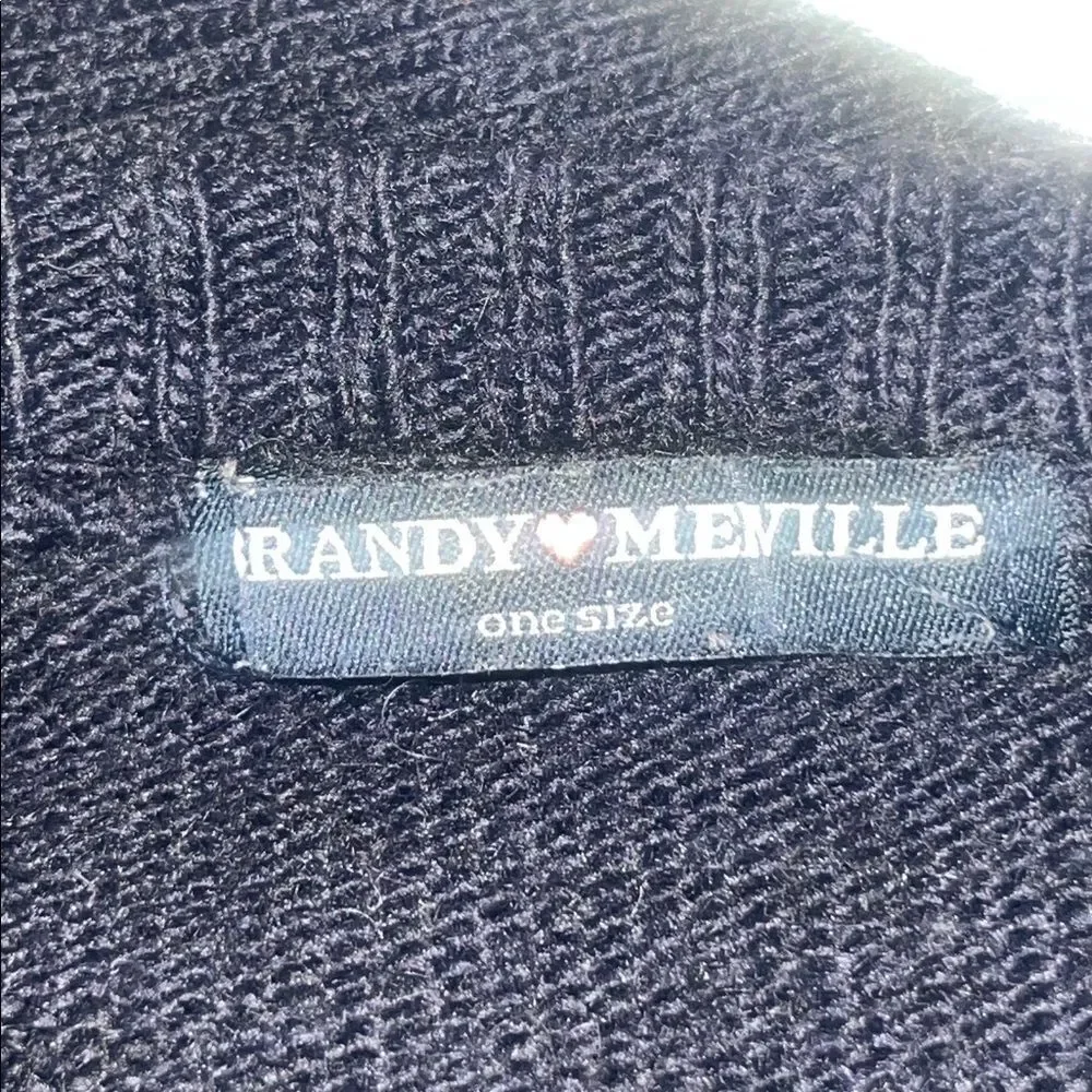 Navy Brandy Melville Veena Stripe Sleeve Sweater
